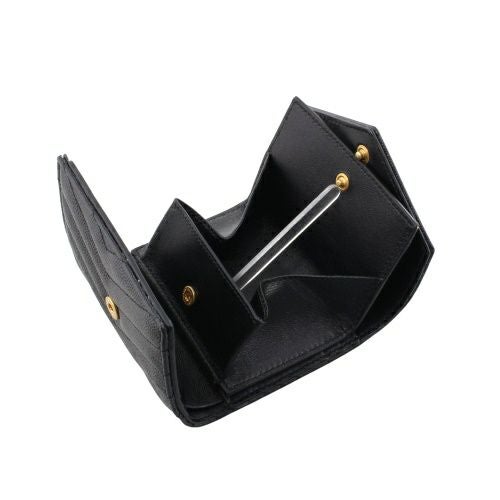 サンローラン 三つ折り財布 レディース ブラック SAINT LAURENT PARIS 692061 BOW01 1000 NERO