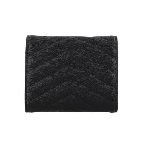 サンローラン 三つ折り財布 レディース ブラック SAINT LAURENT PARIS 692061 BOW01 1000 NERO