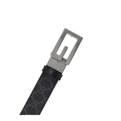 グッチ ベルト メンズ スクエアG バックル リバーシブル ベルト ブラック GUCCI 626974 K9GSN 1000