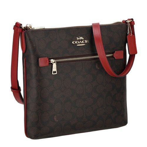 コーチ アウトレット ショルダーバッグ レディース ブラウン COACH OUTLET CCQ27 IMXD0 ブラウン/レッド