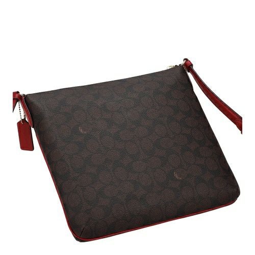 コーチ アウトレット ショルダーバッグ レディース ブラウン COACH OUTLET CCQ27 IMXD0 ブラウン/レッド