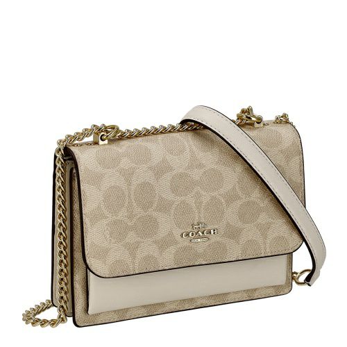 コーチ アウトレット ショルダーバッグ レディース ミニ クレア クロスボディ バッグ・シグネチャー キャンバス ベージュ COACH OUTLET CW206 IMXDM サンド/チョーク
