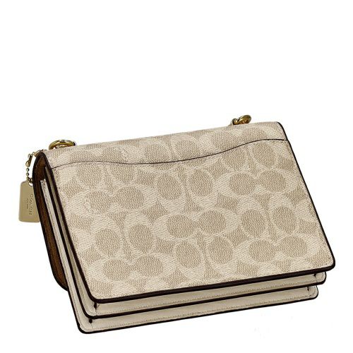 コーチ アウトレット ショルダーバッグ レディース ミニ クレア クロスボディ バッグ・シグネチャー キャンバス ベージュ COACH OUTLET CW206 IMXDM サンド/チョーク