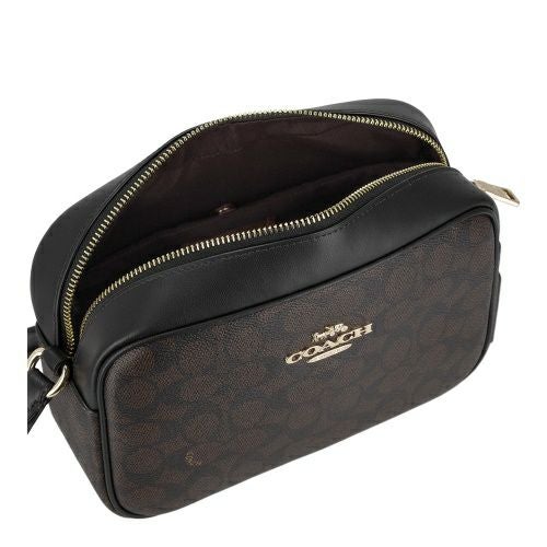 コーチ アウトレット ショルダーバッグ レディース ジェイミー カメラ バッグ・シグネチャー キャンバス ブラウン COACH OUTLET CZ186 IMXAQ ダークブラウン/ブラック