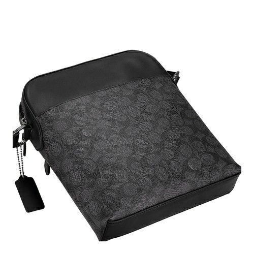 コーチ アウトレット ショルダーバッグ メンズ ブラック COACH OUTLET CZ398 QBMI5 チャコール/ブラック