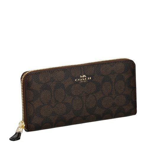 コーチ アウトレット 長財布 レディース シグネチャー ブラウン COACH