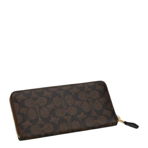 コーチ アウトレット 長財布 レディース シグネチャー ブラウン COACH