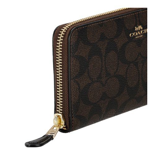 コーチ アウトレット 長財布 レディース シグネチャー ブラウン COACH