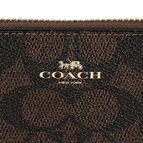 コーチ アウトレット 長財布 レディース シグネチャー ブラウン COACH