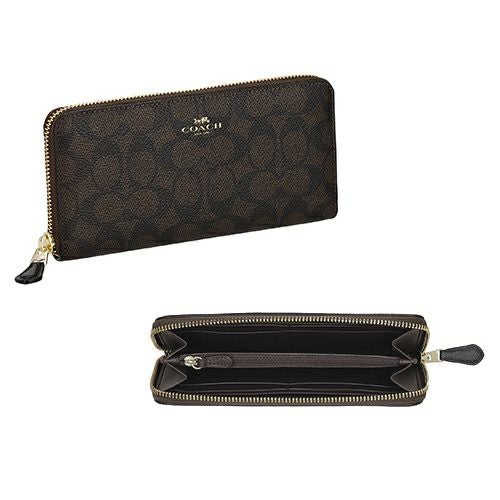 コーチ アウトレット 長財布 レディース シグネチャー ブラウン COACH