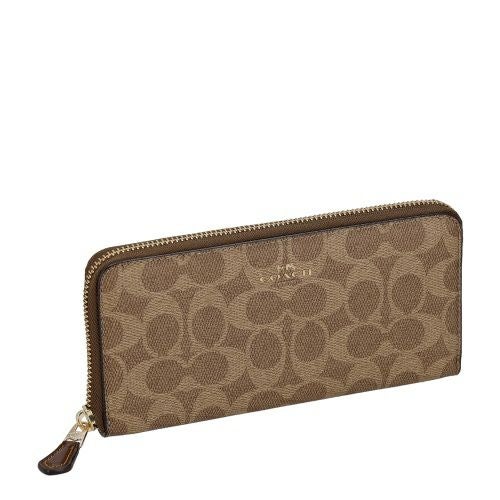 コーチ アウトレット 長財布 レディース シグネチャー ブラウン COACH OUTLET CCQ08 IMXHE