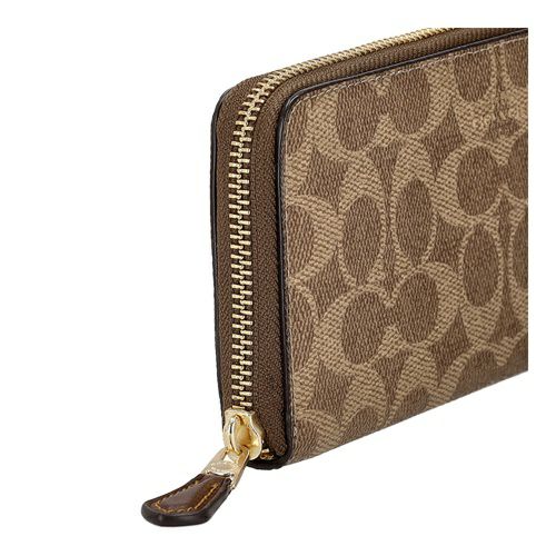 コーチ アウトレット 長財布 レディース シグネチャー ブラウン COACH