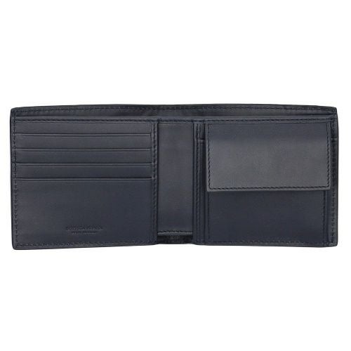 ボッテガヴェネタ 二つ折り財布 メンズ イントレチャート ブルー BOTTEGA VENETA 193642 V47W1 8838