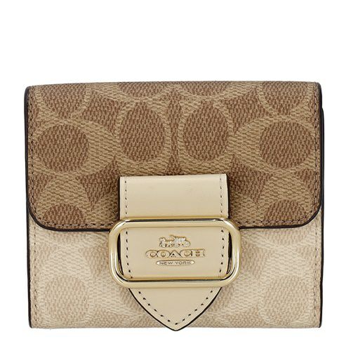 コーチ アウトレット 二つ折り財布 レディース シグネチャー ブラウン