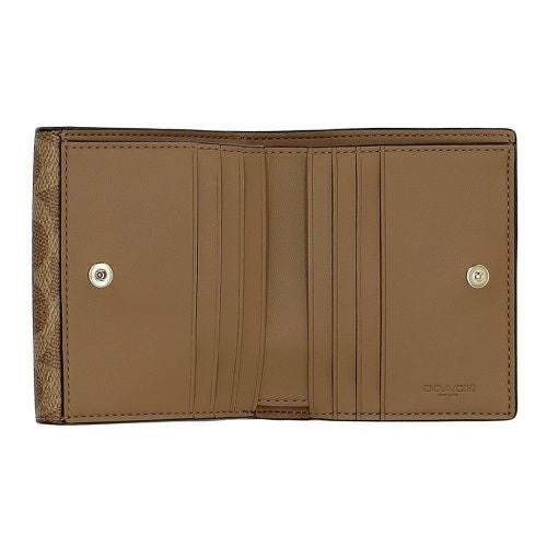 本体のみ　コーチ　二つ折り財布　ブラウンシグネチャー コーチ 財布 COACH 二つ折り 財布 ダブルファスナー レディース