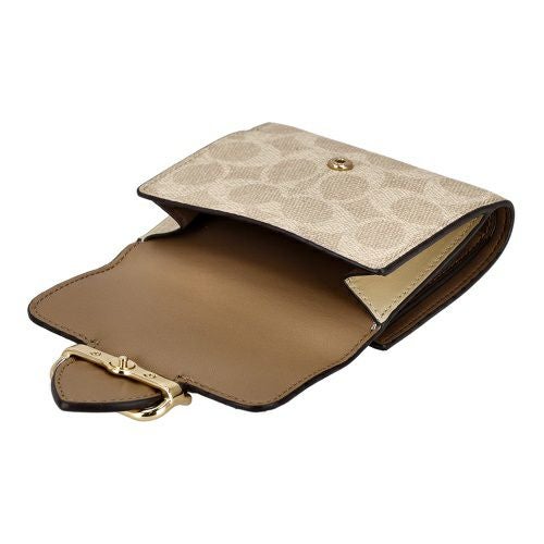 本体のみ　コーチ　二つ折り財布　ブラウンシグネチャー コーチ 財布 COACH 二つ折り 財布 ダブルファスナー レディース
