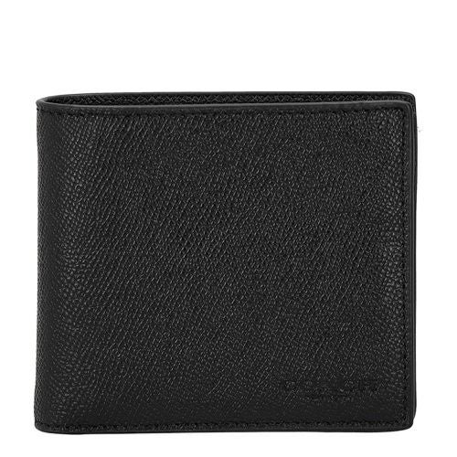 コーチ アウトレット 二つ折り財布 メンズ シグネチャー ブラック