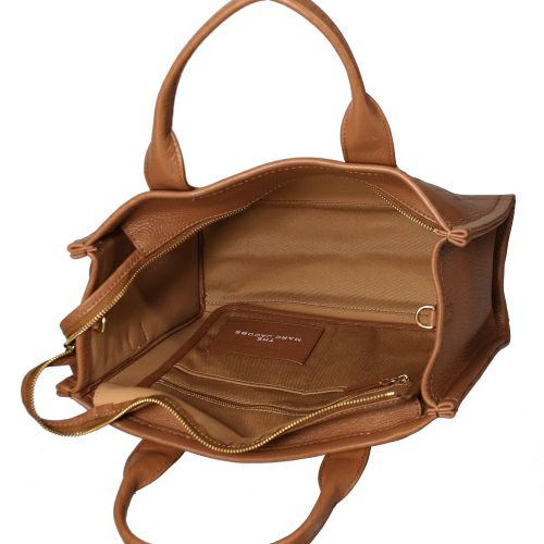 マークジェイコブス ハンドバッグ レディース THE LEATHER SMALL TOTE BAG ブラウン Marc Jacobs H004L01PF21 212 ARGAN OIL