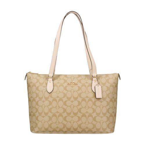 コーチ アウトレット トートバッグ レディース ギャラリー トート・シグネチャー キャンバス ベージュ COACH OUTLET CS187 IMDQC ライトカーキ/チョーク