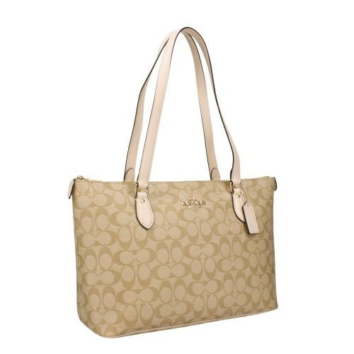 コーチ アウトレット トートバッグ レディース ギャラリー トート・シグネチャー キャンバス ベージュ COACH OUTLET CS187 IMDQC ライトカーキ/チョーク