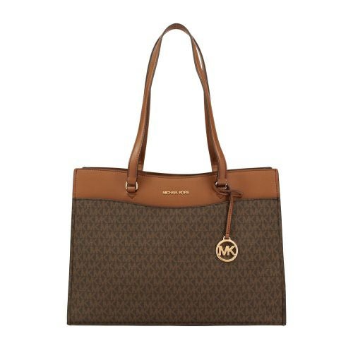 マイケルコース トートバッグ レディース ジェット セット トラベル シグネチャー ポケット ラージ トート ブラウン MICHAEL KORS 35F4GTVT9B BROWN