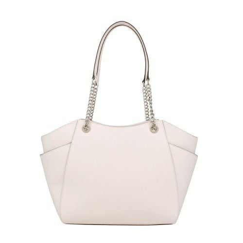 マイケルコース トートバッグ レディース ジェット セット トラベル レザー ラージ チェーン ショルダー トート ホワイト MICHAEL KORS 35T5STVT3L OPTIC WHITE