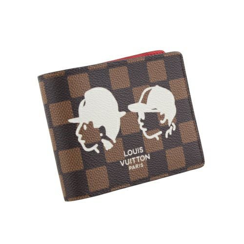 ルイヴィトン 二つ折り財布 ダミエ ポルトフォイユ・ミュルティプル ブラウン LOUIS VUITTON N40777