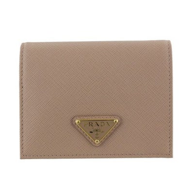 プラダ PRADA 二つ折り財布 レディース ピンクベージュ 1ML018 QWA 