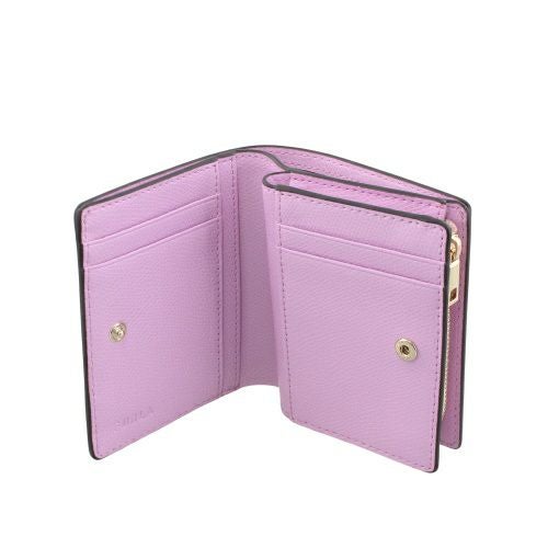 【新品】FURLA 二つ折り財布 クラシック S 淡いラベンダーカラーが可愛い❤︎ フルラ 二つ折り財布 レディース CAMELIA S COMPACT WALLET ZIP ピンク