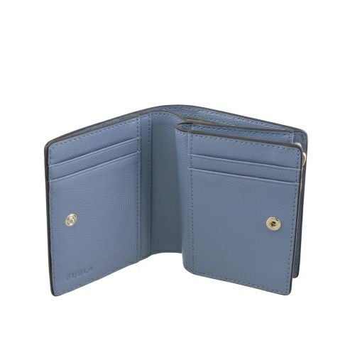 FURLA フルラ 水色 二つ折り財布 コンパクト財布Camelia BLUE フルラ 二つ折り財布 レディース CAMELIA S COMPACT WALLET ZIP ブルー