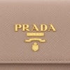 プラダ 三つ折り財布 レディース SAFFIANO METAL ORO ベージュ PRADA 1MH025 QWA F0236 CIPRIA