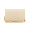 サンローラン チェーンウォレット レディース ホワイト SAINT LAURENT 742920 BOW01 9207 CREMA SOFT