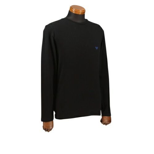 エンポリオアルマーニ アンダーウェア クルーネックロングTシャツ メンズ ブラック EMPORIO ARMANI 111023-0A725 BK