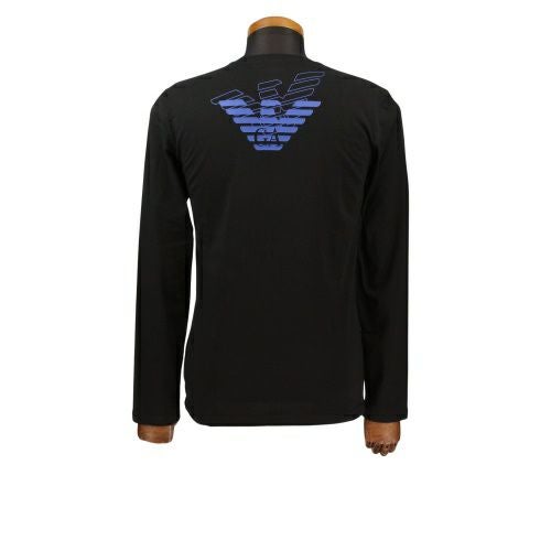 エンポリオアルマーニ アンダーウェア クルーネックロングTシャツ メンズ ブラック EMPORIO ARMANI 111023-0A725 BK