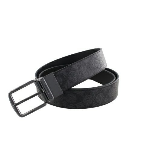 コーチ アウトレット ベルト メンズ ハーネス バックル カット トゥ サイズ リバーシブル ベルト・38MM ブラック COACH OUTLET CY982 QBMI5