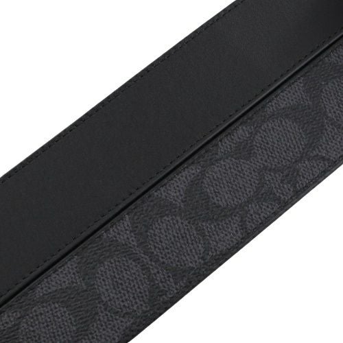 コーチ アウトレット ベルト メンズ ハーネス バックル カット トゥ サイズ リバーシブル ベルト・38MM ブラック COACH OUTLET CY982 QBMI5