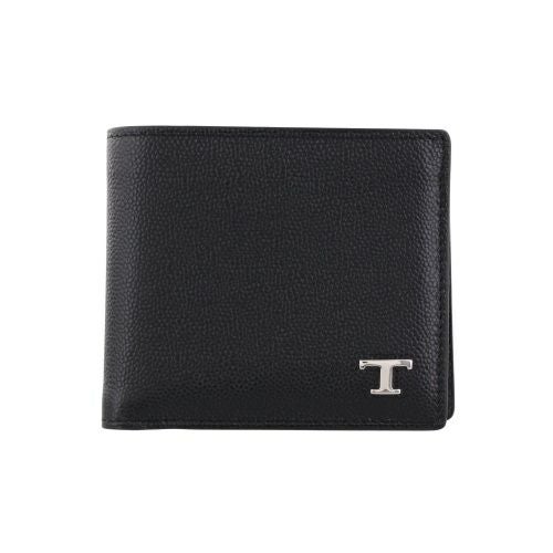 トッズ 二つ折り財布 メンズ Tタイムレス ブラック TOD’S XAMTSYBB300UGA B999 BLACK