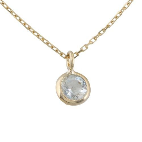 ネックレス ピアスセット K10YG アクアマリン