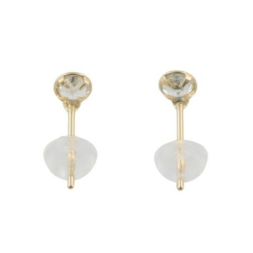 ネックレス ピアスセット K10YG アクアマリン