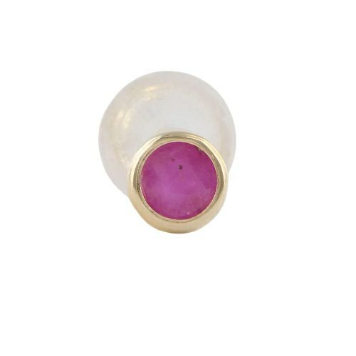 ネックレス ピアスセット K10YG ルビー