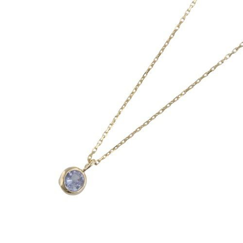 ネックレス ピアスセット K10YG タンザナイト