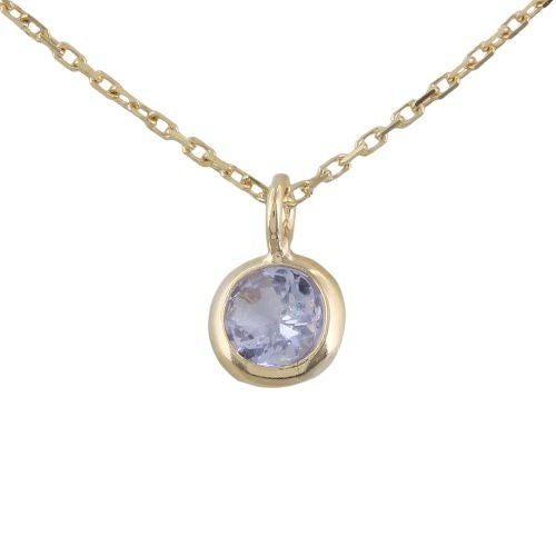 ネックレス ピアスセット K10YG タンザナイト