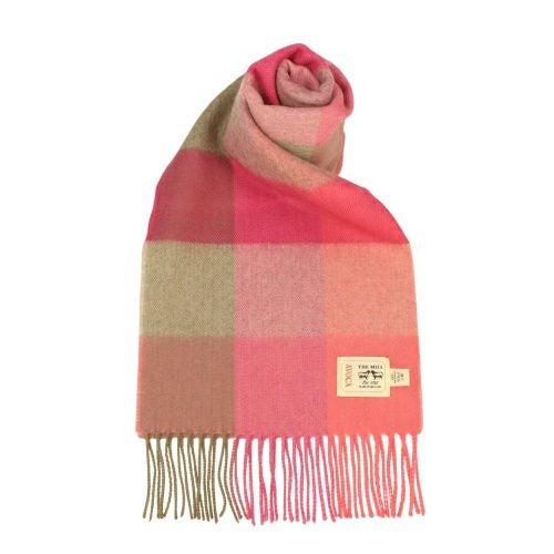 アヴォカ マフラー レディース マルチカラー AVOCA Merinowool Scarves Pink Fields