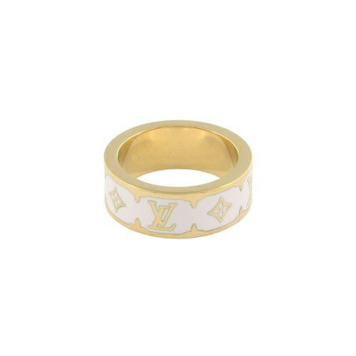 ルイヴィトン リング・ナノ グラム エナメル ゴールド LOUIS VUITTON M1565M ブロン