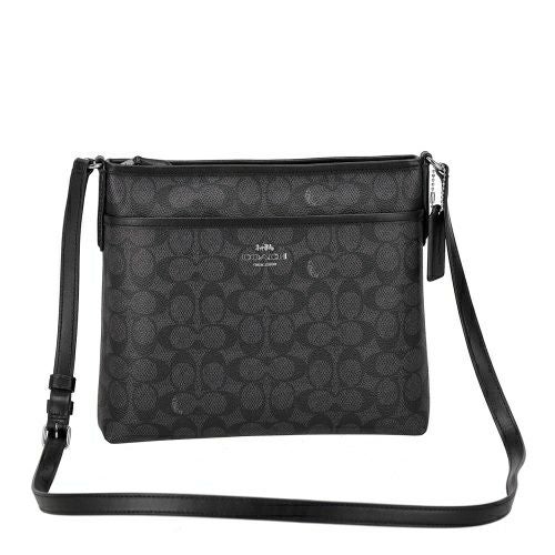コーチ アウトレット ショルダーバッグ レディース シグネチャー ブラック COACH OUTLET CCQ21 SVO1U チャコール/ブラック