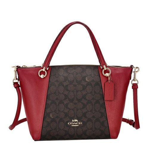 コーチ アウトレット ショルダーバッグ レディース シグネチャー レッド COACH OUTLET CCQ24 IMXD0 ウォルナット/ボールドレッド