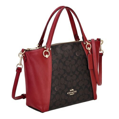 コーチ アウトレット ショルダーバッグ レディース シグネチャー レッド COACH OUTLET CCQ24 IMXD0 ウォルナット/ボールドレッド