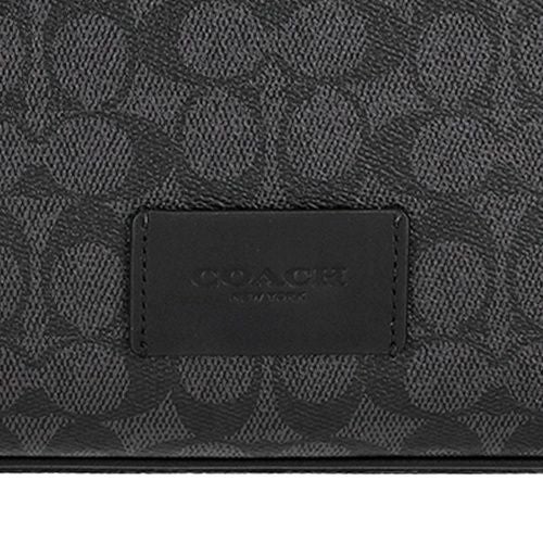 コーチ アウトレット ショルダーバッグ メンズ ディストリクト クロスボディ バッグ・シグネチャー キャンバス ブラック COACH OUTLET CY824 QBMI5 チャコール/ブラック