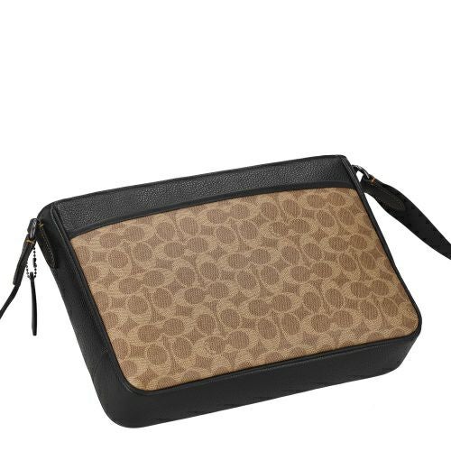 コーチ アウトレット ショルダーバッグ メンズ ディストリクト クロスボディ バッグ・シグネチャー キャンバス ブラウン COACH OUTLET CY824 QBNRX ブラウン/ブラック