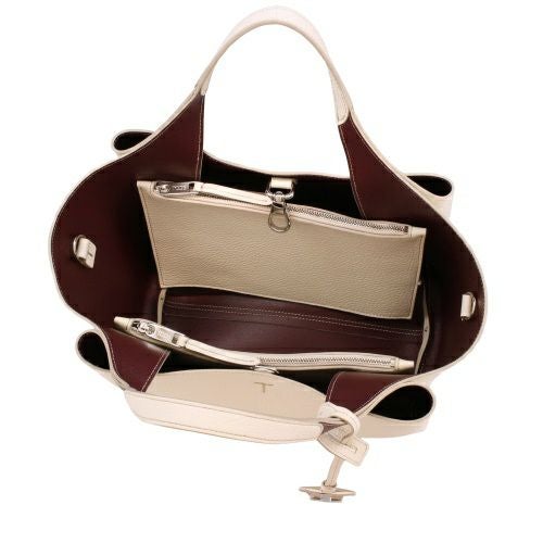 トッズ ハンドバッグ レディース Tタイムレス T TIMELESS ホワイト TOD’S XBWAPAFL100QRI 9P09 WHITE